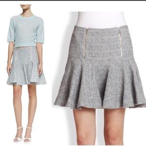 Rebecca Taylor gray tweed sz 6 skirt